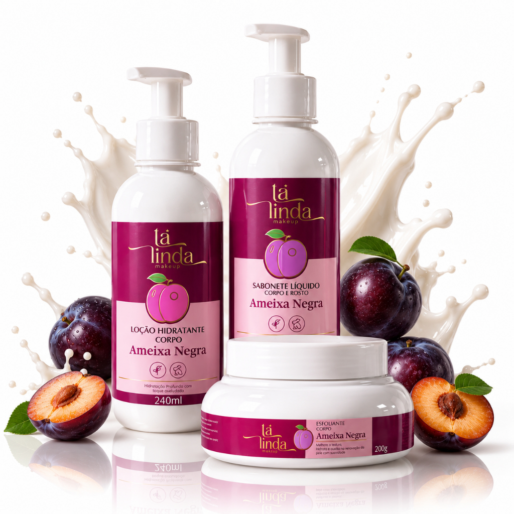 Kit Corporal Ameixa Negra Ta Linda Hidratante 240m