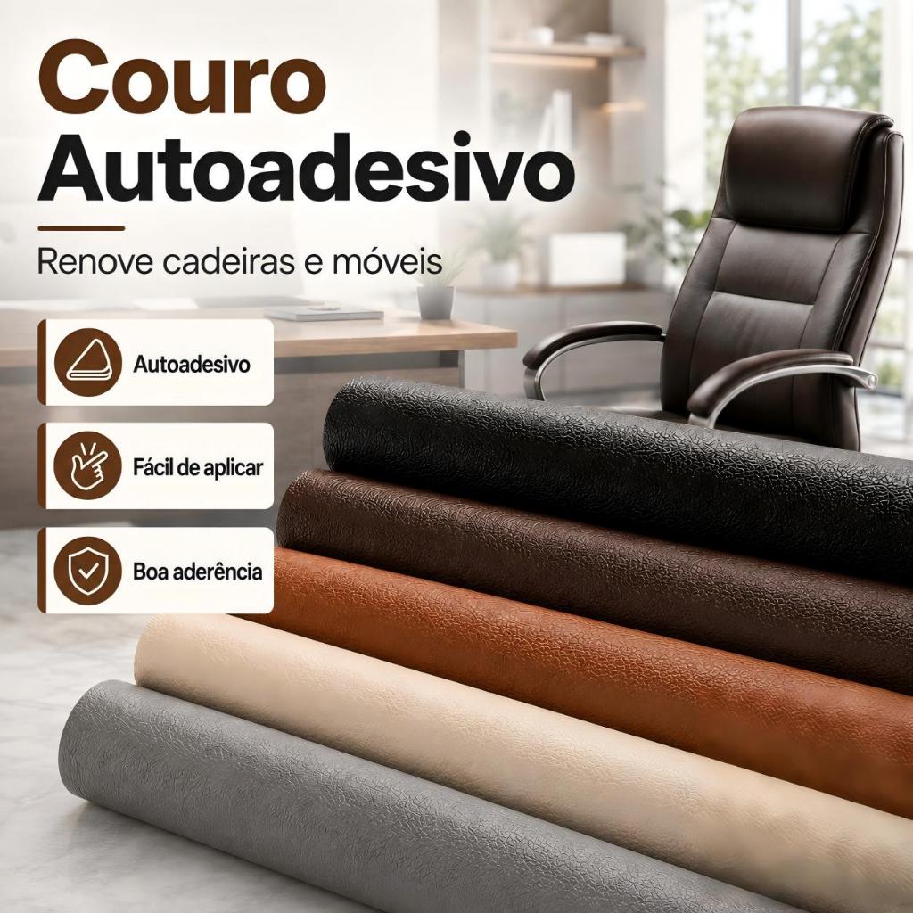 Adesivo Reparador de Couro Autoadesivo Para Sofá 