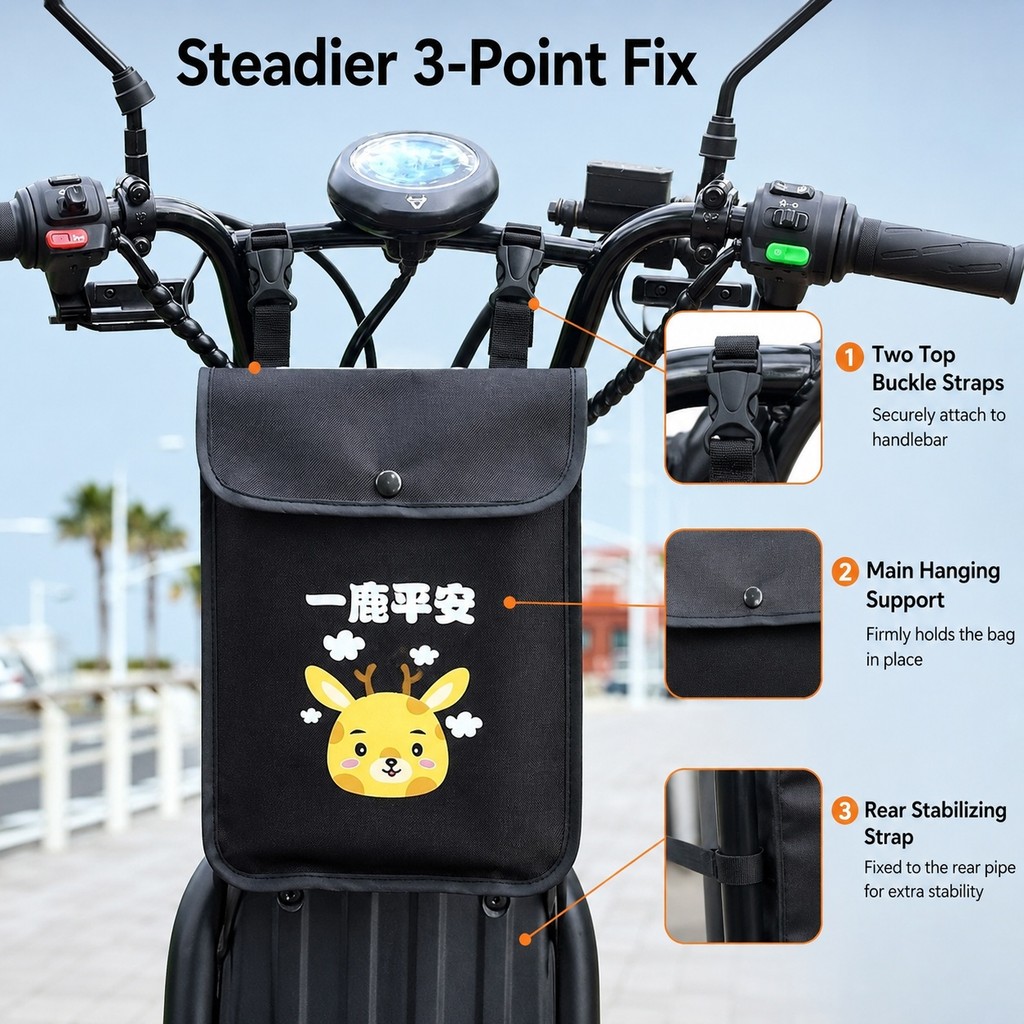 Bolsa De Armazenamento Suspensa Para Scooter Elét