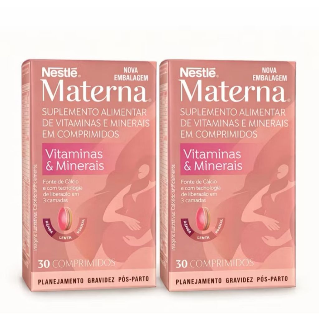 Kit 2x Materna Nestle c/30 Comprimidos – Vit