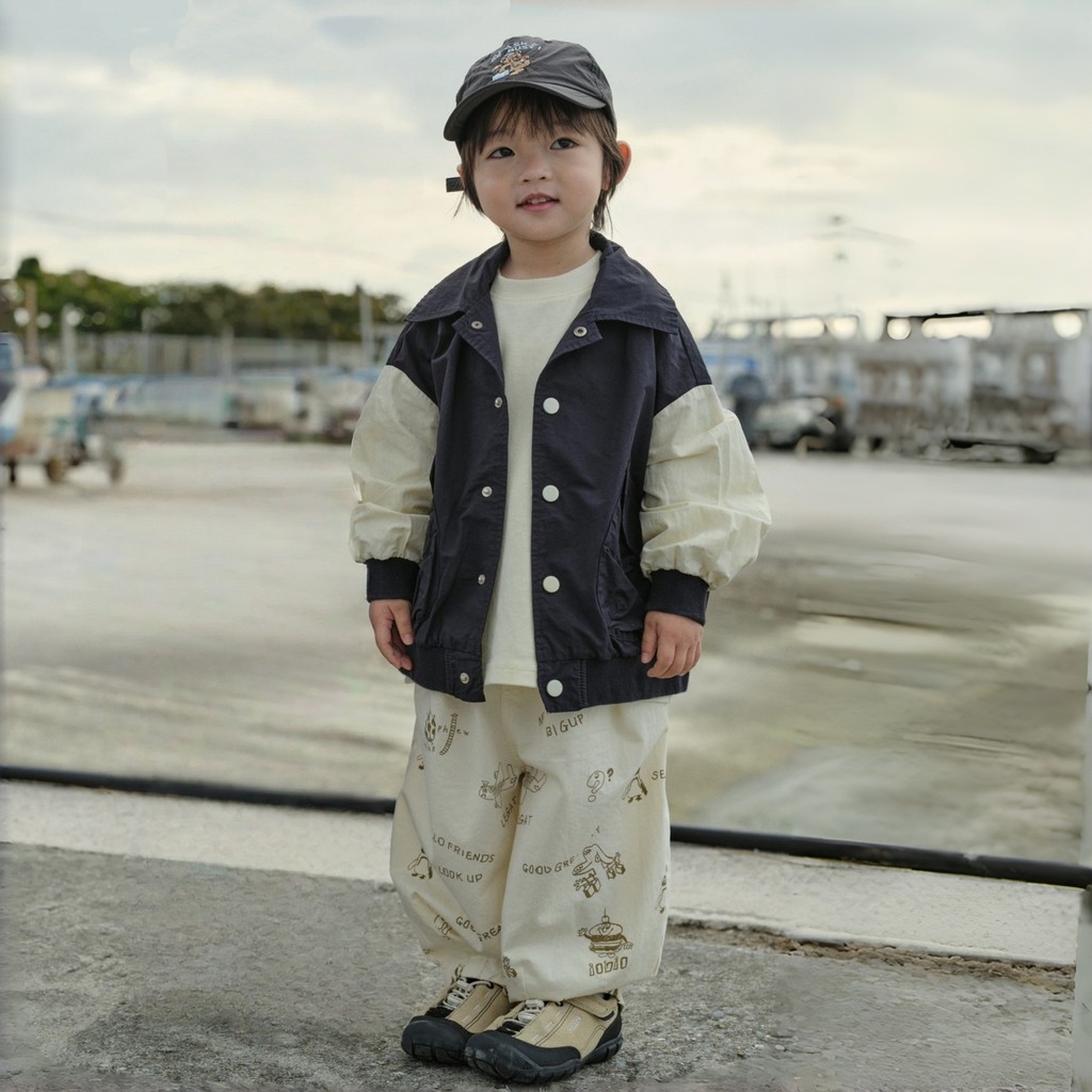 Theioioio Jaqueta Infantil Bomber Estilo Colorbloc