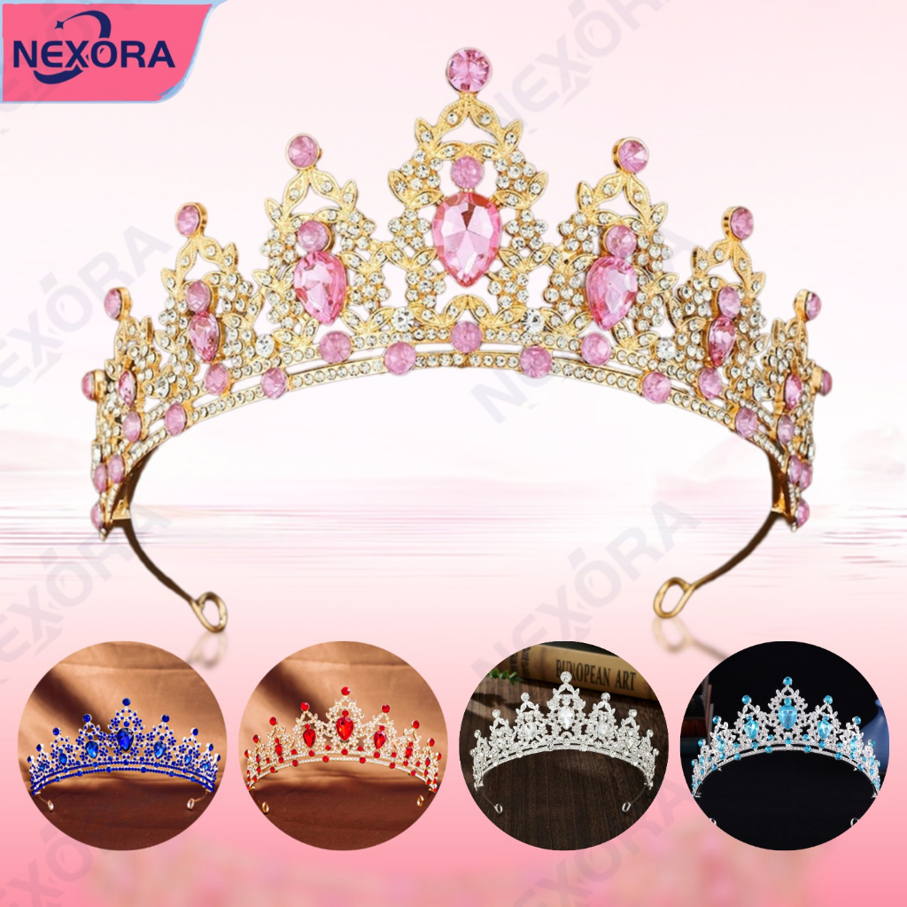 Tiara de Strass Barroca Luxuosa | Acessório de Pr