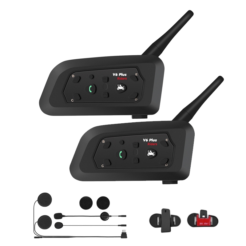 1/2 Pçs V6 Plus Capacete De Intercomunicação Da