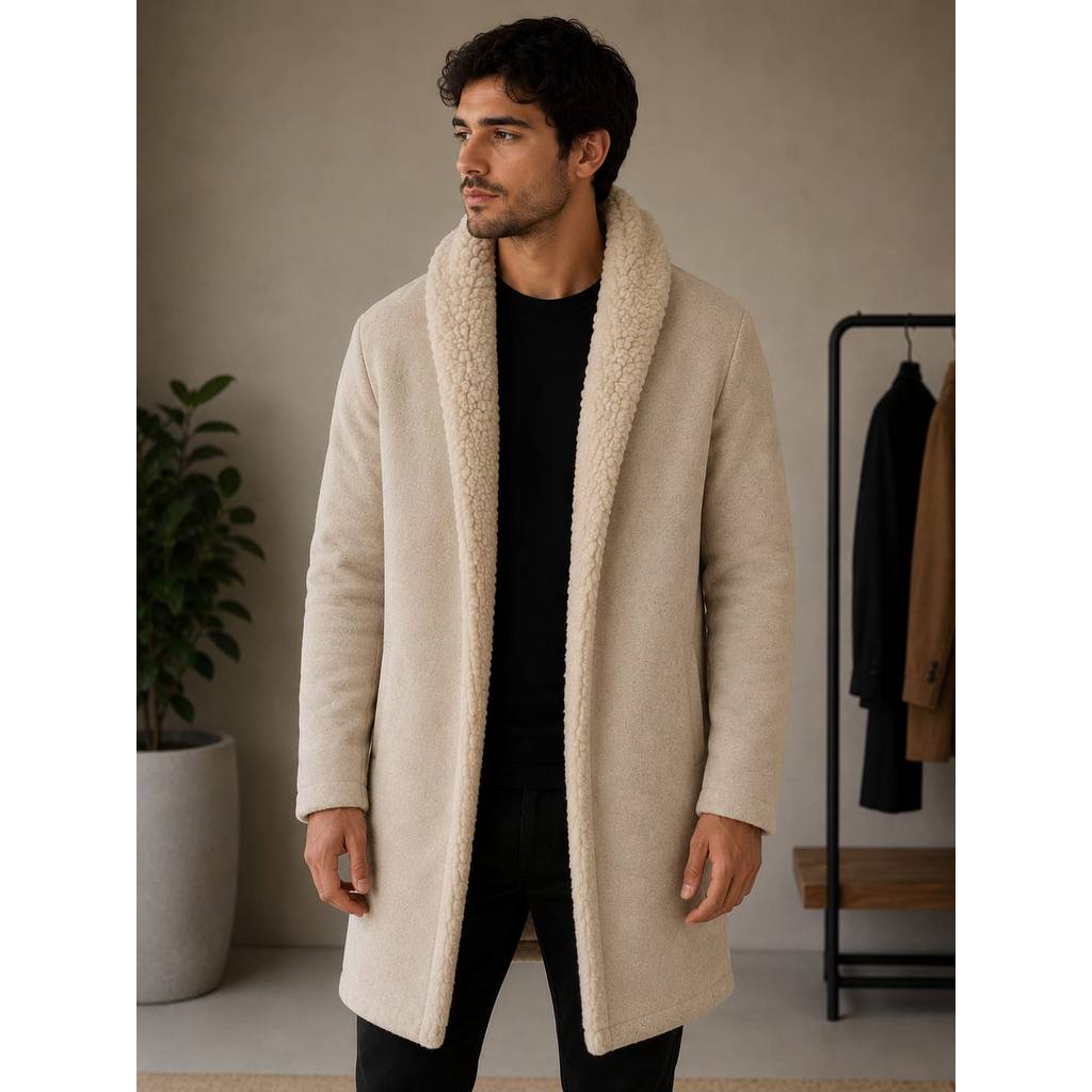 Casaco Sobretudo Masculino Inverno Forrado Pelinho