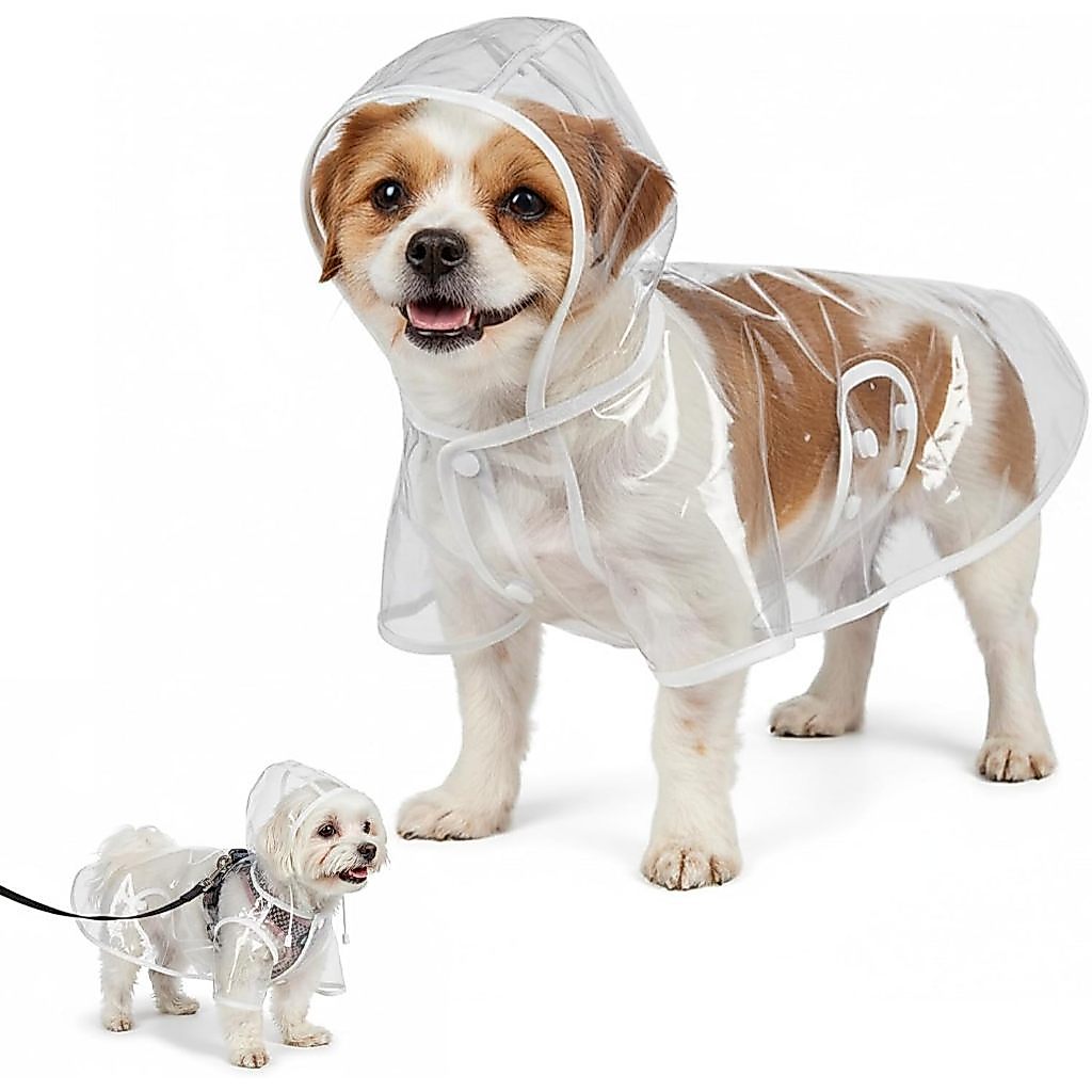 Capa de Chuva Transparente para Cães Impermeável