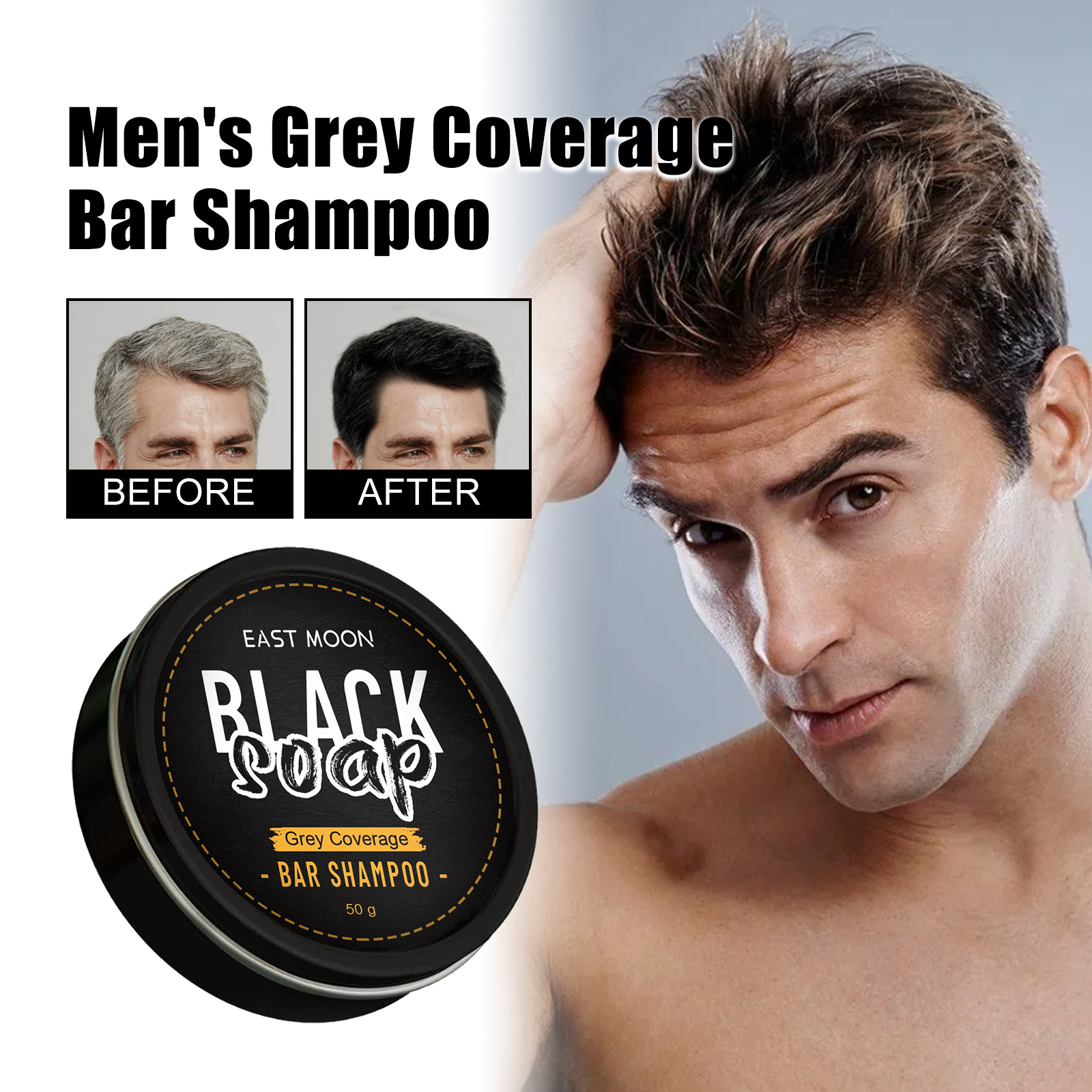 Barra de Shampoo Masculina East Moon Limpeza Nutri