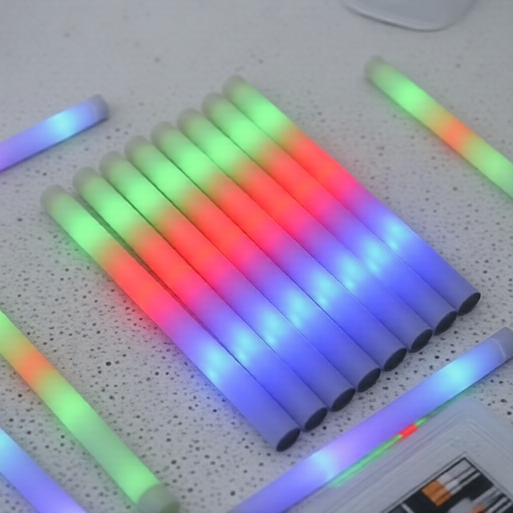 Conjunto com 10 Bastões de Espuma Iluminados com 