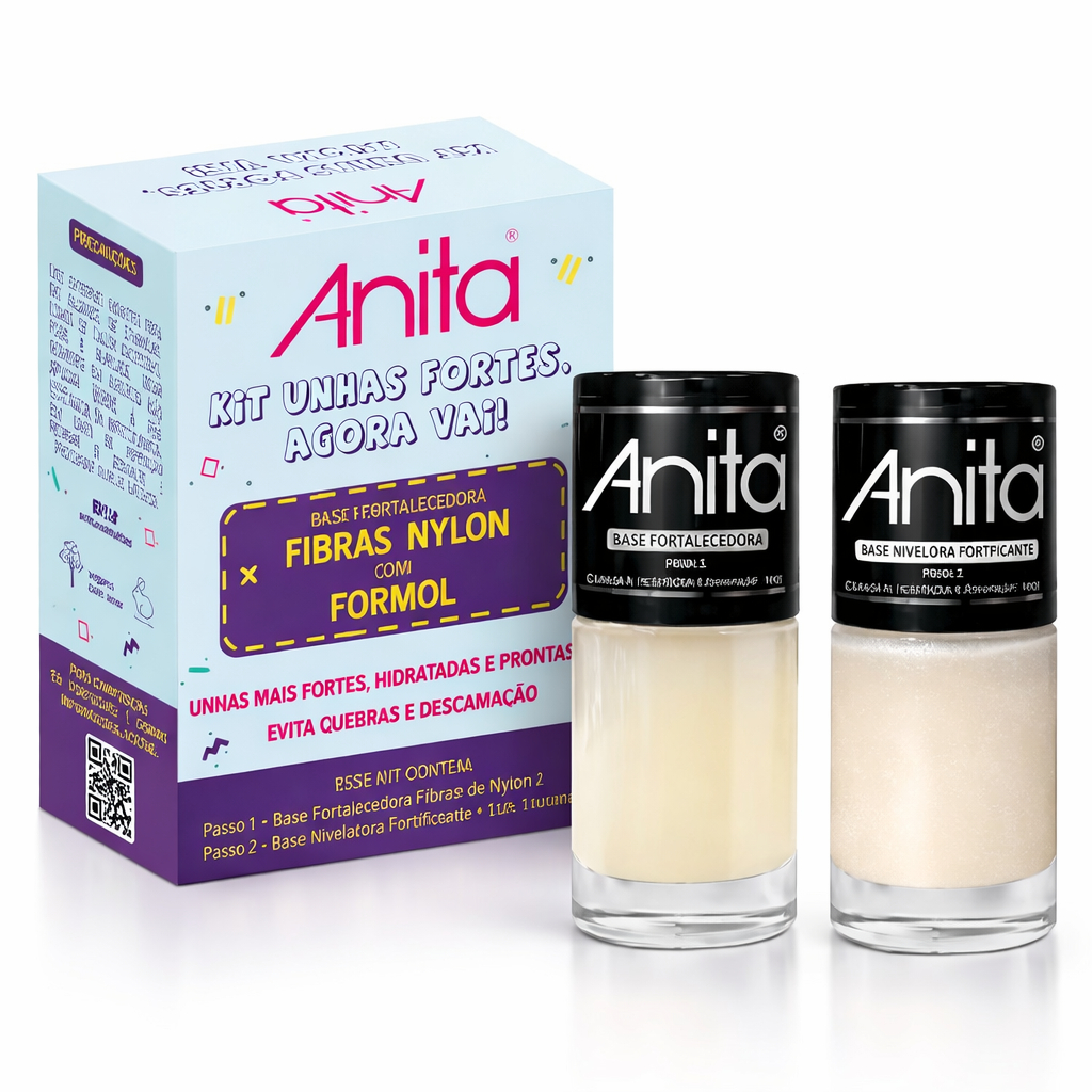 Kit 2 Bases Fortalecedoras Anita Agora Vai Fibra N