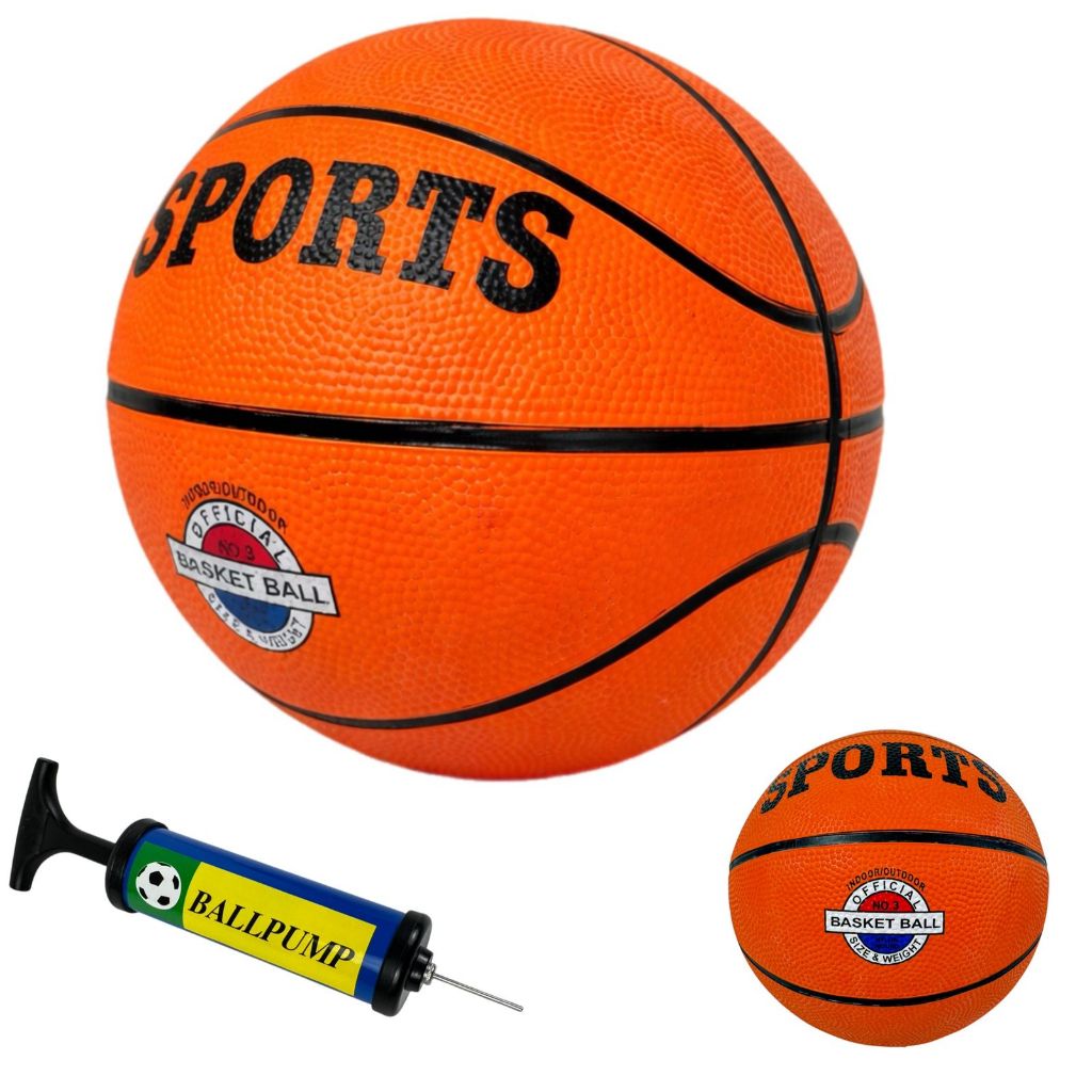 Bola De Basquete N. 3 Infantil + Bomba De Encher M