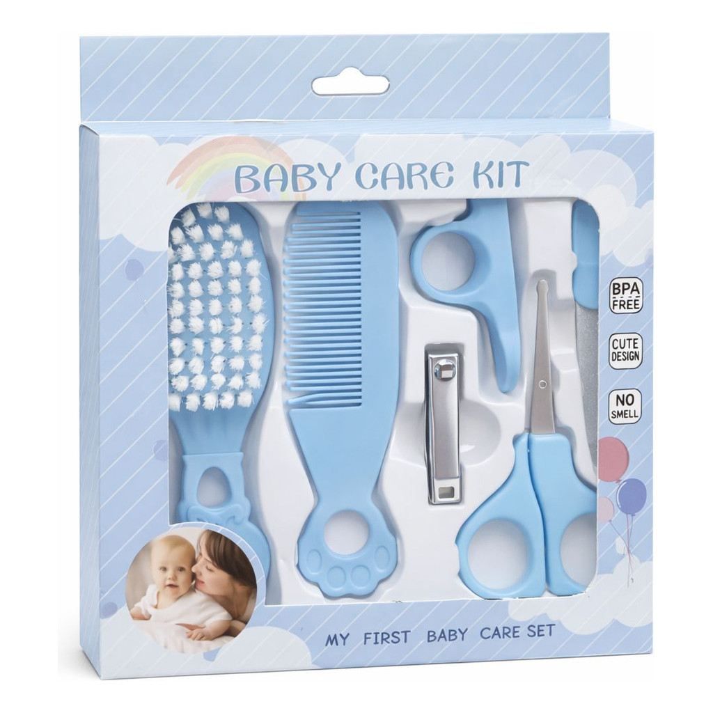 Kit Higiene Bebê 5 Peças Escova, Pente, Tesoura 
