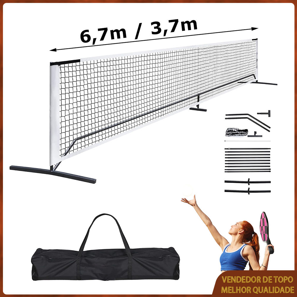 6,7/3,7m Rede portátil de pickleball tamanho padr