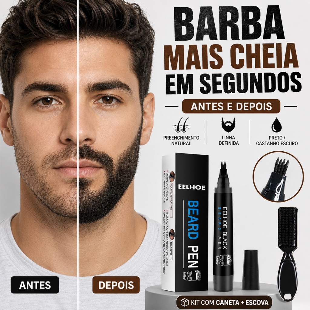 Caneta Preenchedora para Barba – Efeito Fio 