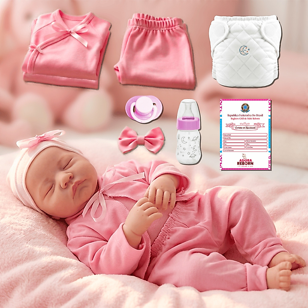 Bebê Reborn Boneca Realista Recém-Nascida 100% S