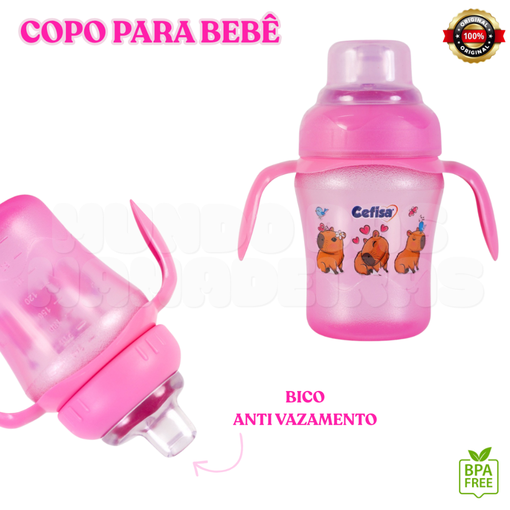 Copo Para Bebê – Anti-Vazamento –  Bi