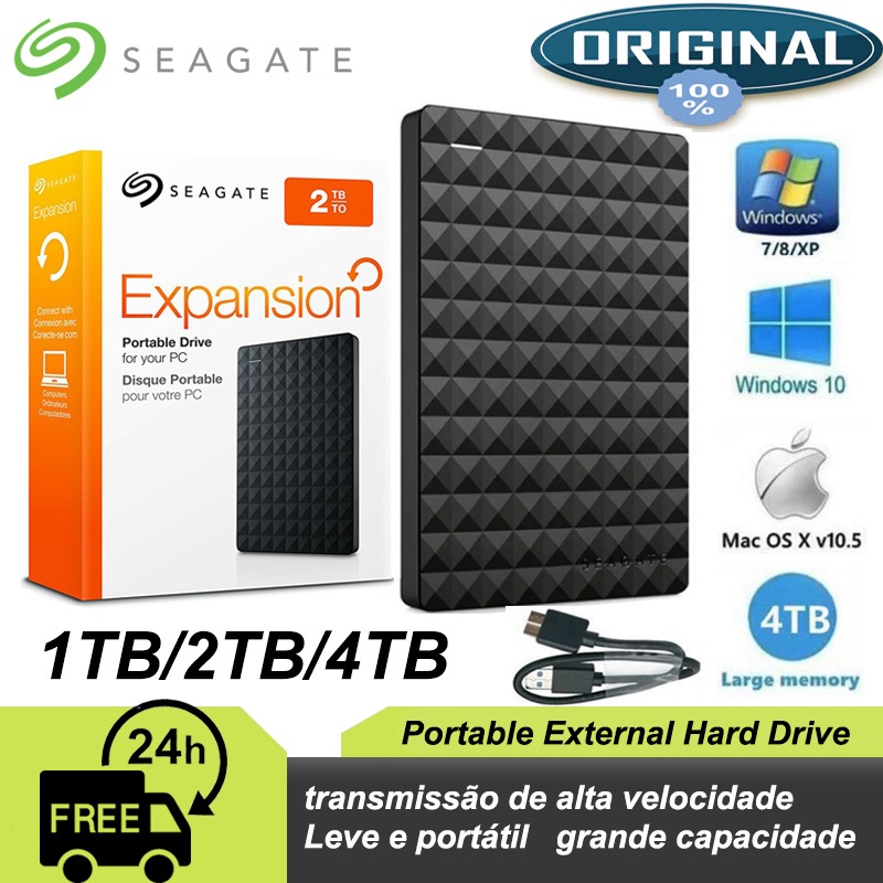 Seagate Original Hd Externo 1TB/2TB/4TB USB 3.0 Di