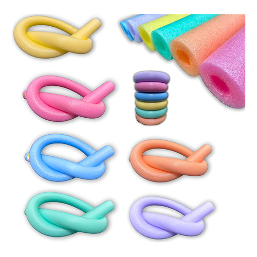 Kit 6 Boias Espaguete Macarrão Piscina Natação 