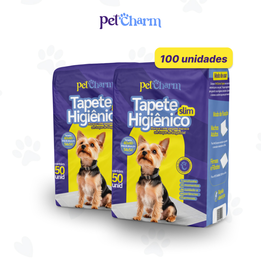 Kit Tapete Higiênico 10 até 100 unidades PetChar