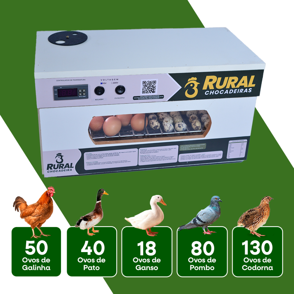 Chocadeira Eletríca 50 ovos de Galinha ou 100 ovo