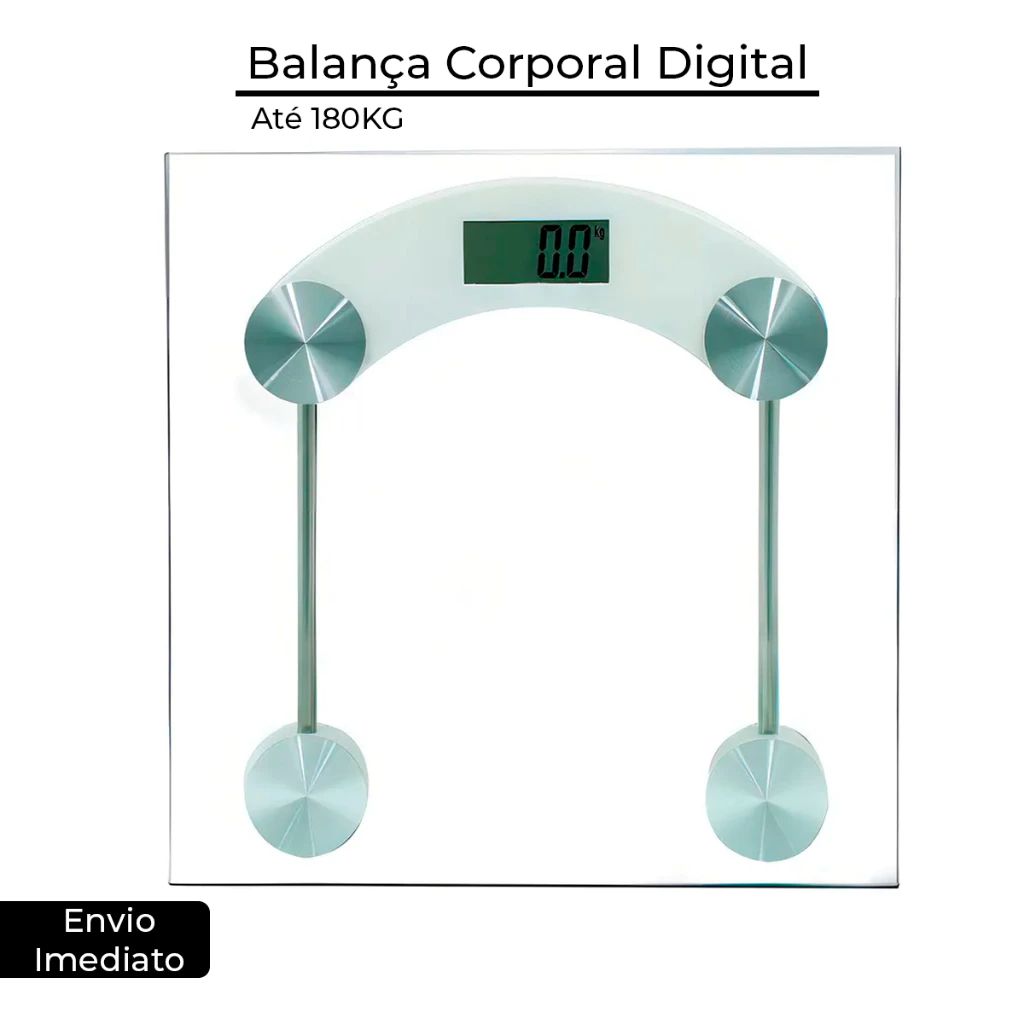 Balança Corporal Digital Até 180kg Com Vidro Tem