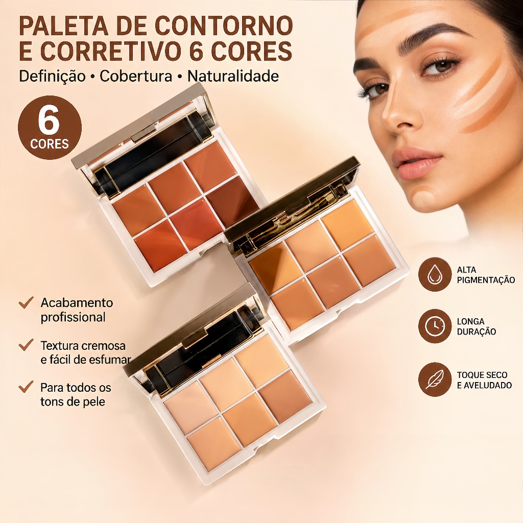 Paleta Corretivo Koasis  Alta camuflagem para olhe
