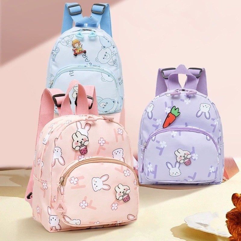 Mochila Infantil Urso e Coelho para Menino e Menin
