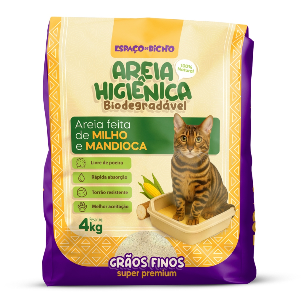 Areia Higiênica Biodegradável Espaço do Bicho G
