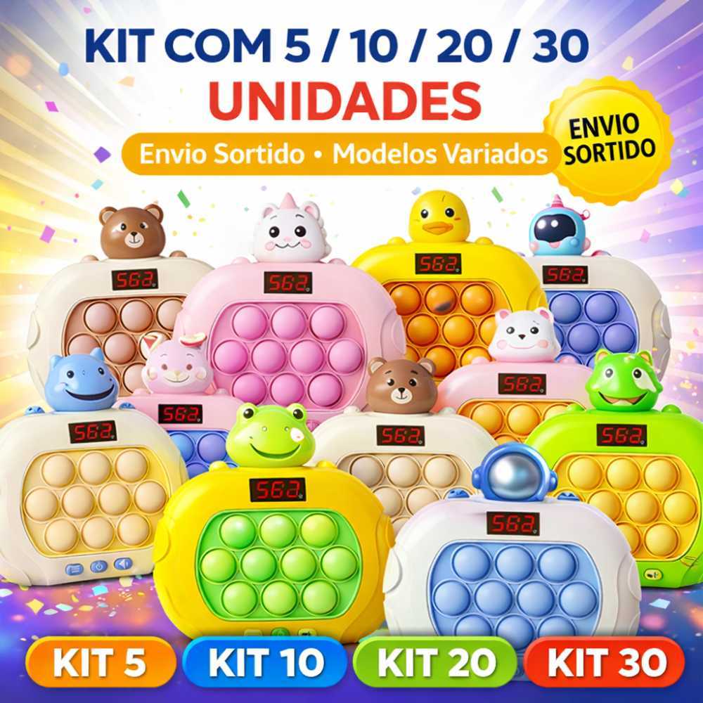 Kit 5 10 20 30 Fast Push Game Pop It Eletrônico A