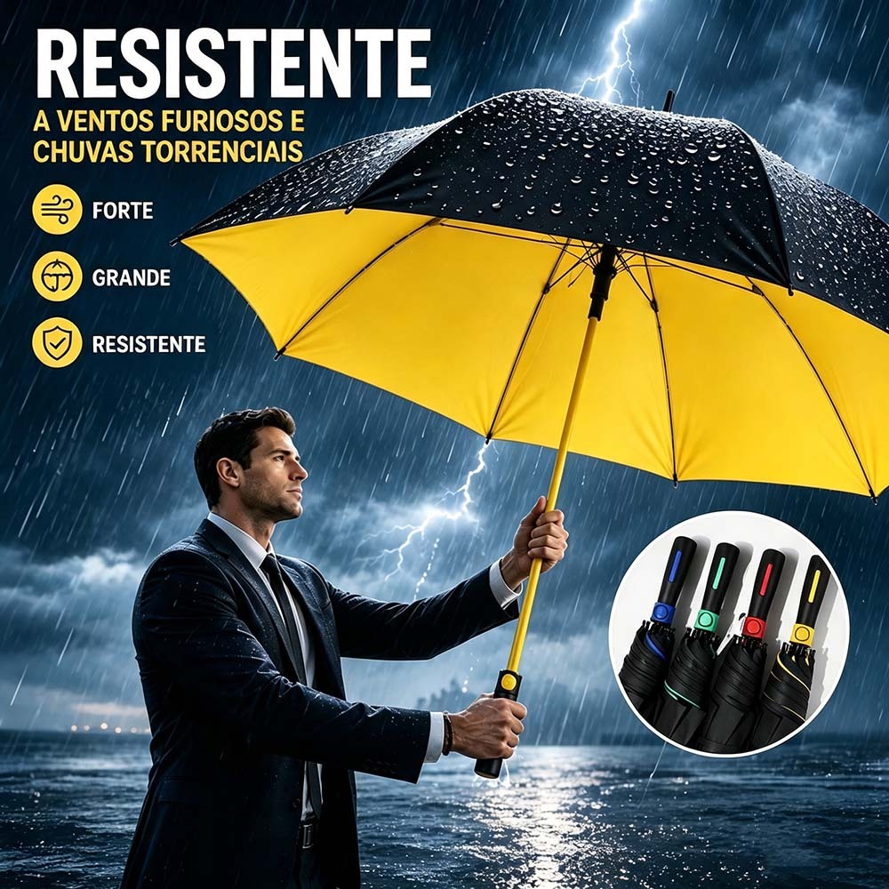 Guarda-Chuva Grande Automático Blackout – F