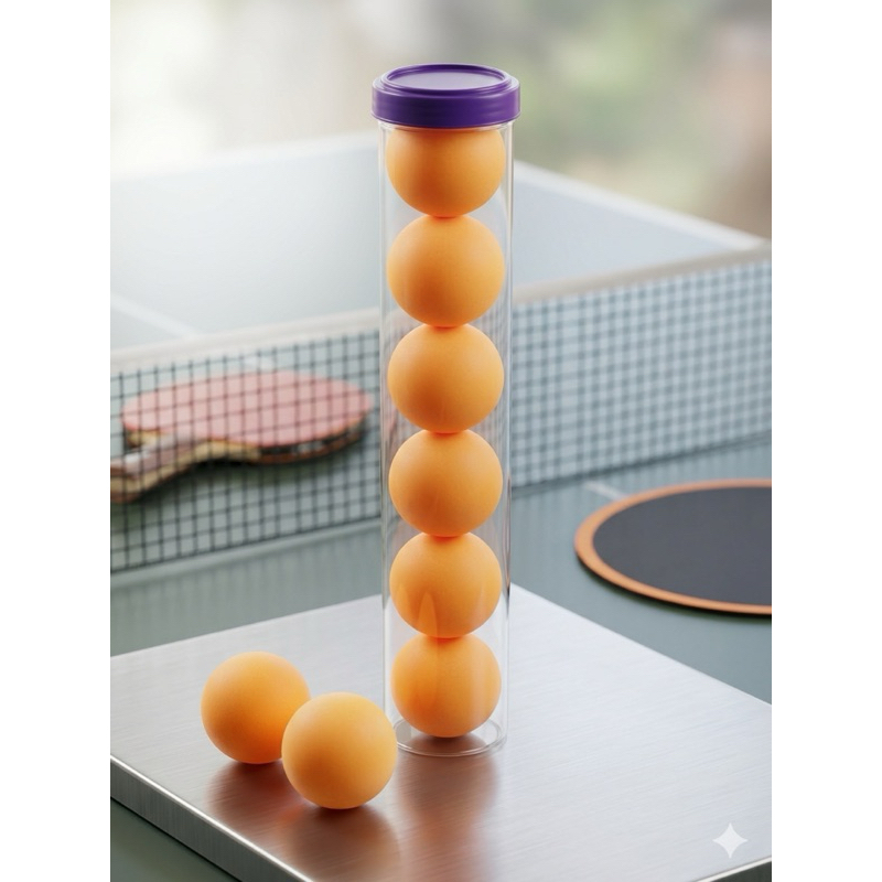6 bolinhas de ping pong (tênis de mesa) canudo f�