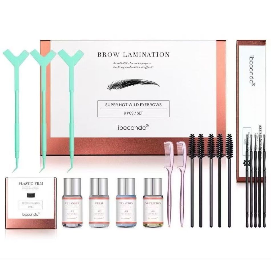 Kit Laminação De Sobrancelhas 9 em 1 Permanente 