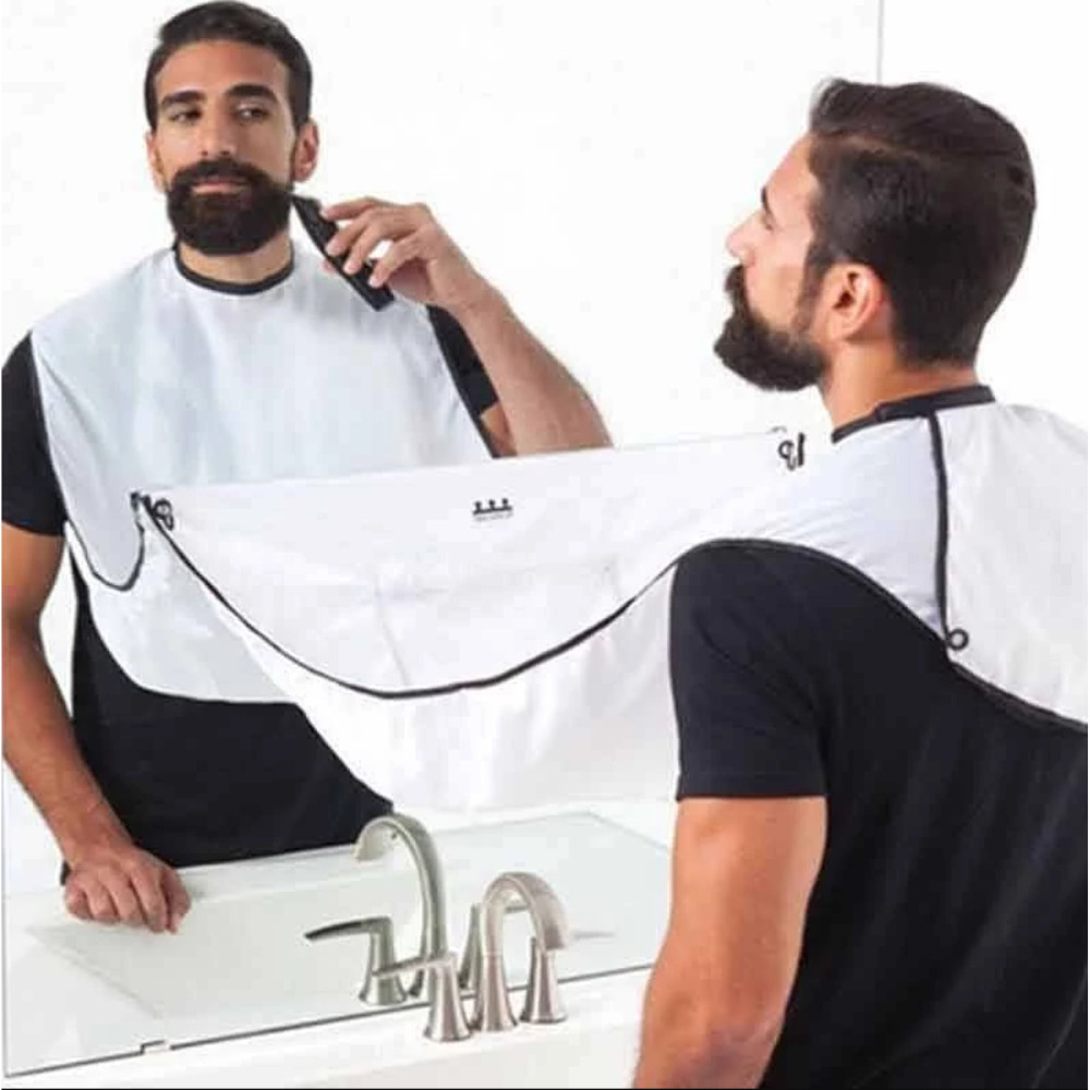 Avental Coletor de Barba com Ventosa Capa Barbear 