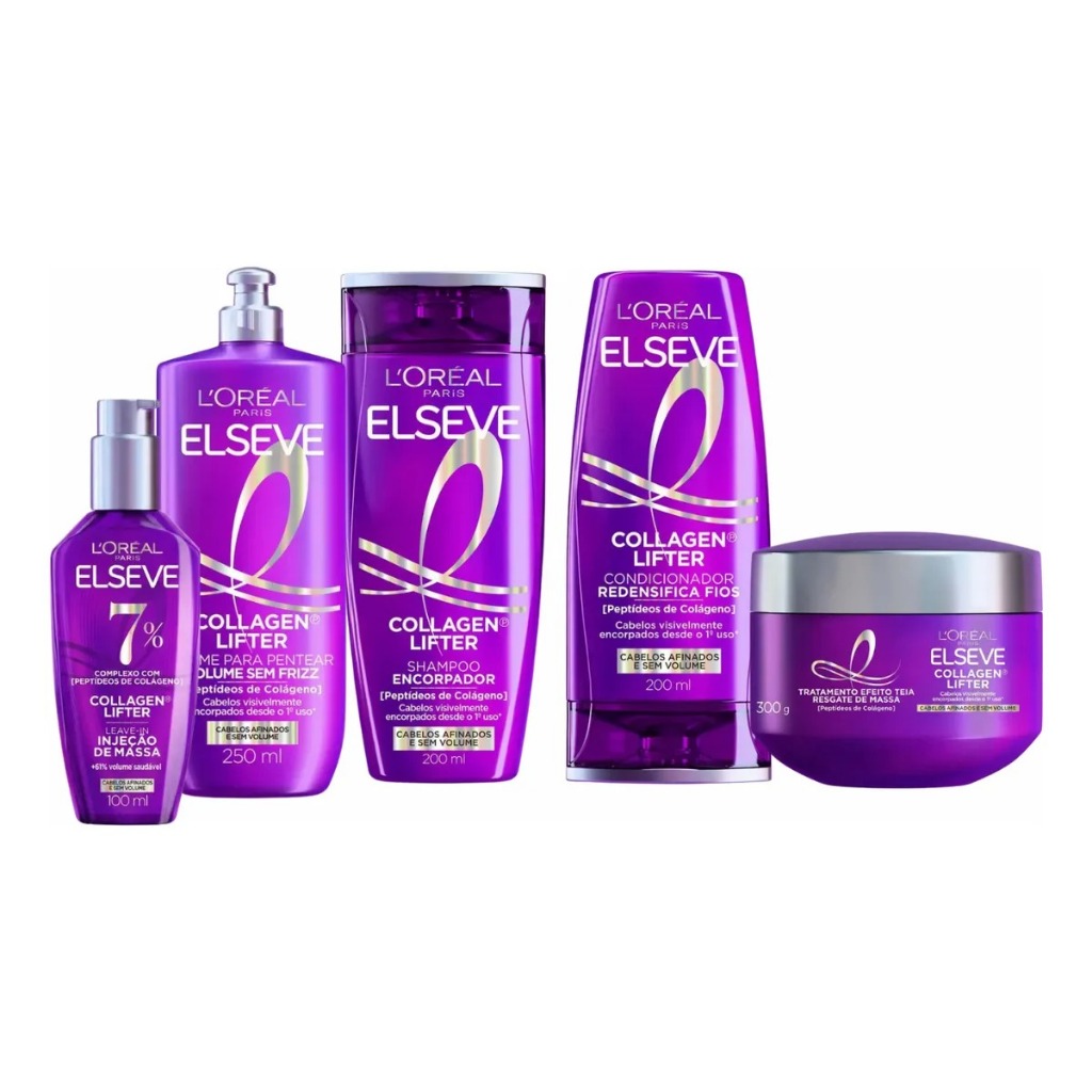 Kit Completo Elseve Collagen Lifter 5 Itens Engro