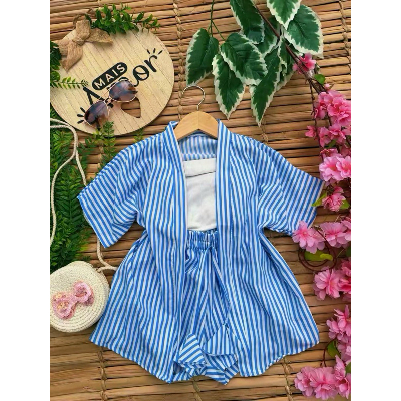 Conjunto kimono infantil-juvenil menina / kimono +