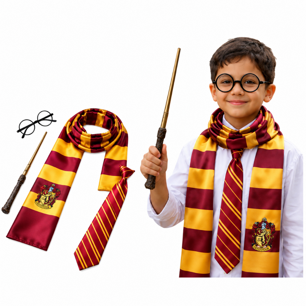 Kit Fantasia Harry Potter Grifinória 4 Peças Bru