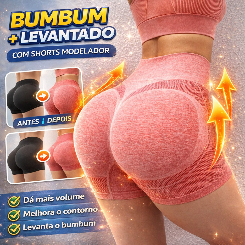 Short Esportiva Academia Yoga Feminina Cintura Alt