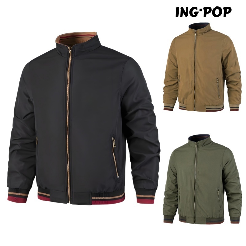 Jaqueta Casual Prova de Masculina Vento Alta Rever