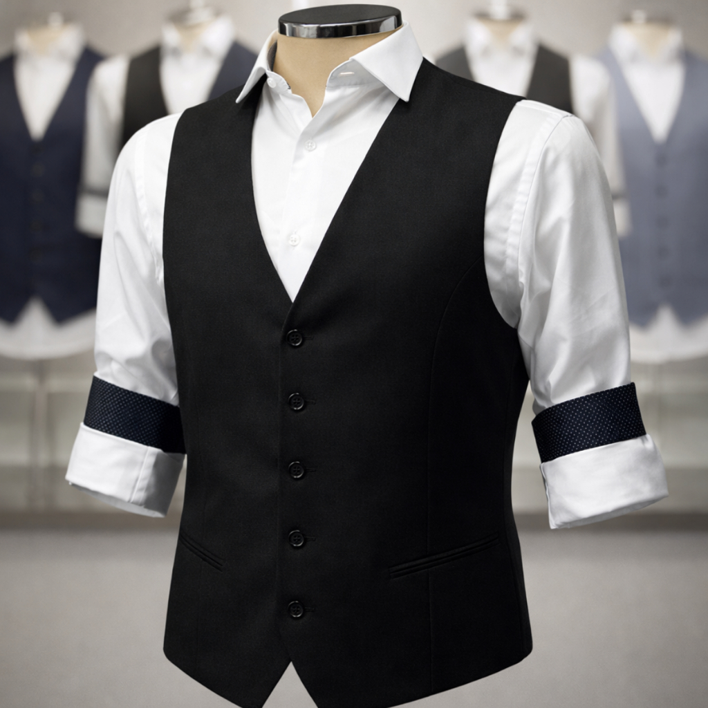 COLETE SOCIAL MASCULINO SLIM REGULÁVEL