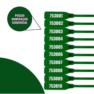 Kit 1000 500 300 Lacre Plástico Segurança 16cm M
