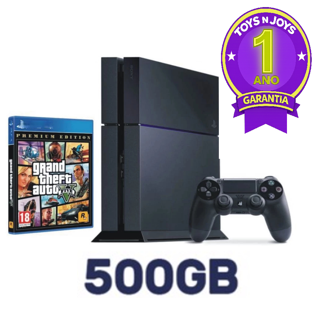 PS4 FAT 500GB + JOGO + 01 ANO DE GARANTIA + NOTA F