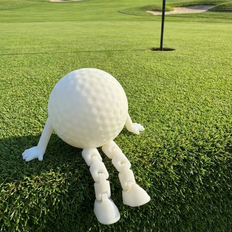 Boneco Bola de Golfe Decorativo Articulado