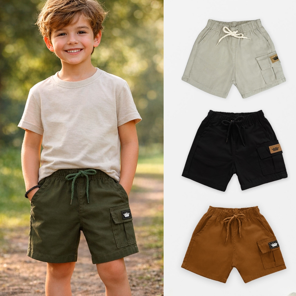 Bermuda Cargo Infantil Juvenil Short Estilo Mauric