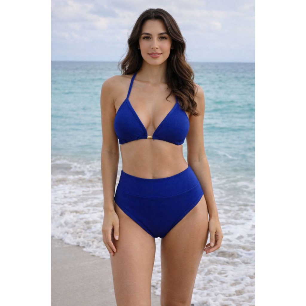 Conjunto Biquíni Cintura Alta EFEITO LIPO Top Cor