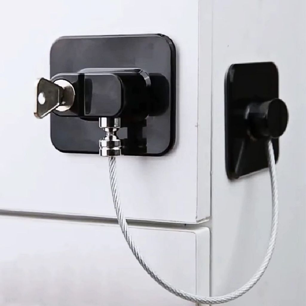 Trava de Porta de Armário Tranca Cadeado Seguran�