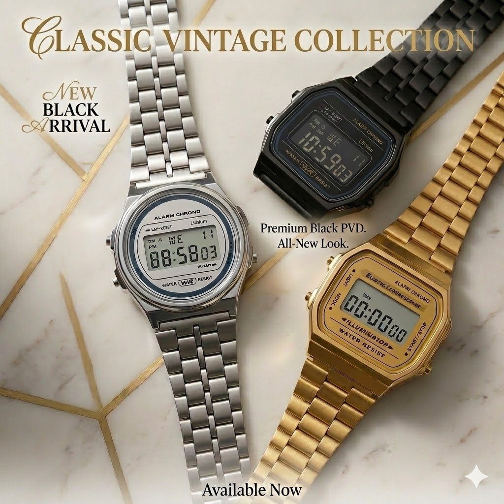 Relógio Retrô Unissex Estilo Vintage Casual Trab