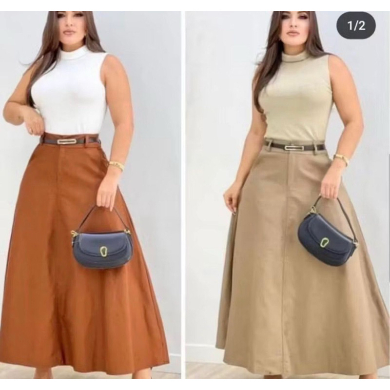 Saia Longa Feminina Alfaiataria Moda Evangélica C