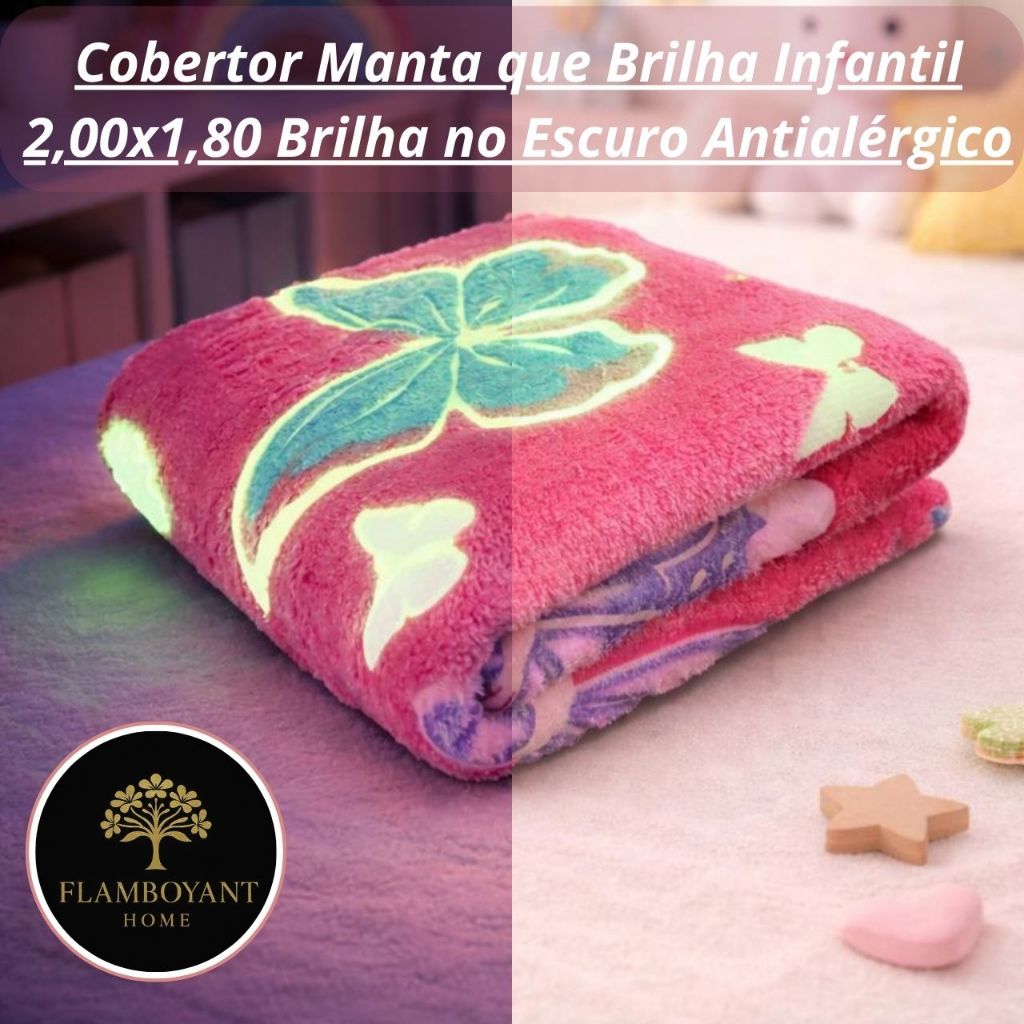 Cobertor Manta Infantil Brilha no Escuro 2,00×