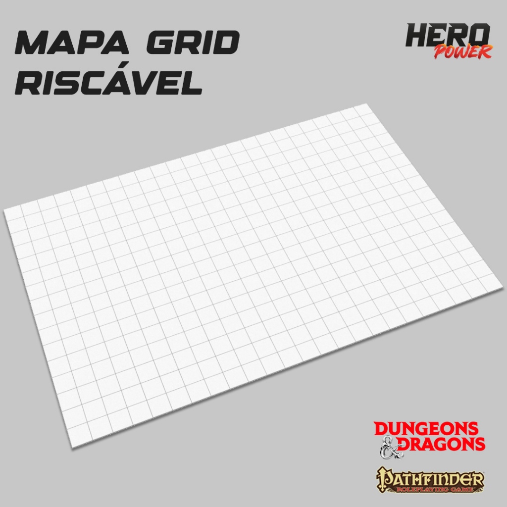 Playmat Grid de Batalha Riscável RPG | Dungeons A