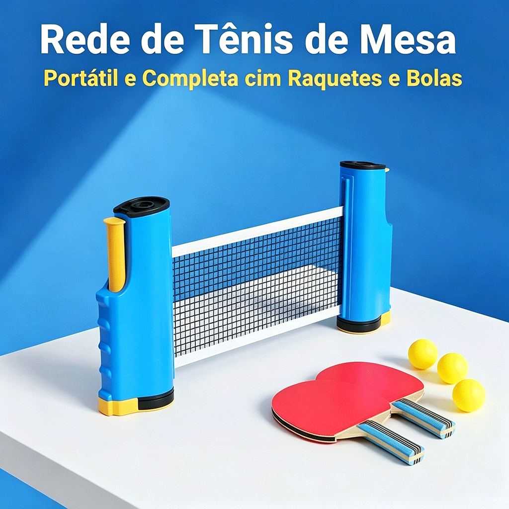 Conjunto Completo de Ping Pong Portátil ,Rede Aju
