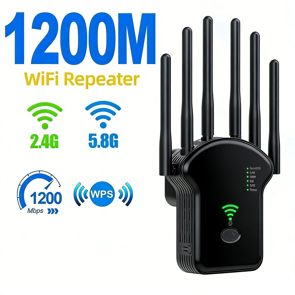 Repetidor WiFi Profissional 2800m 6 Antenas Rotead