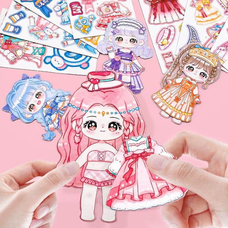 Brinquedo Magnético de Vestir Princesas Kawaii | 